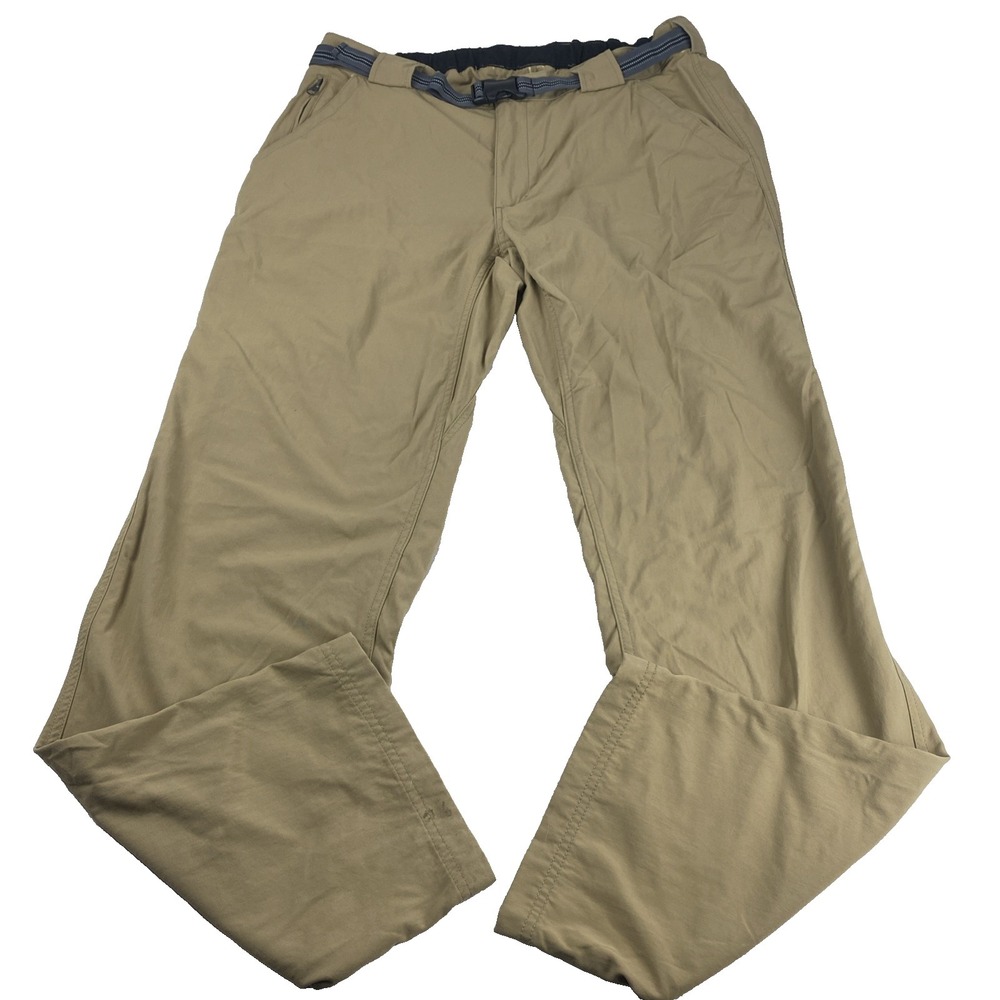 Duluth Trading Company Belted Khaki, XLG X 34 Nylon Hiking Pants 36x34 READ